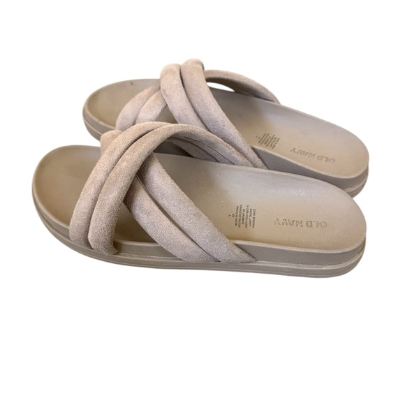 Old Navy Taupe Crisscross Slide Sandals - Picture 4 of 5